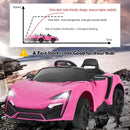 Electric Ride-On Toy Car with Remote Control, LED Lights, and Three Speed Options