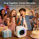 Children's Karaoke Set with Dual Wireless Microphones, Premium Singing Toy in Off White