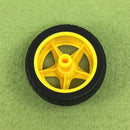 8 Piece TT Motor Wheel Replacement Set for Smart Car Robot 1:48 Model