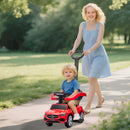 Mercedes-Benz C-Class Red 2-in-1 Ride-On and Push Car