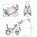 Dual-Function Kids Ride-On Digger Tractor with Pulling Cart for Outdoor Fun