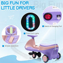 12V Electric Wiggle Ride-On Car with Pedal, 2-in-1 Rechargeable Battery System