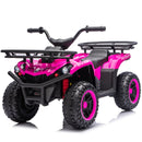 24V 80W Children’s Off-Road ATV with Non-Slip Tires, LED Illumination, Bluetooth Connectivity, and Storage Compartment