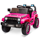 12V Electric Ride-On Truck for Kids with Parental Remote Control and Dual 35W Motors, Pink