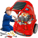 Red Truck Engine Playset with Lights, Sounds, and Steering Wheel for Kids 3+