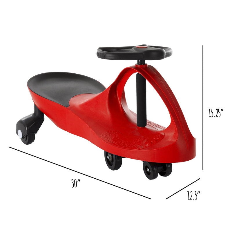 Red and Black Wiggle Ride-On Car Toy – Battery and Pedal Free, New with Damaged Box