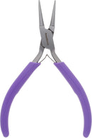 4.5-inch Round Nose Pliers with Fine Tips and PVC Grip Handle