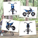 12V Blue Children's Motorcycle with Twist Grip Throttle and Rear Suspension