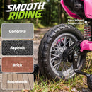 12V Pink Electric Dirt Bike for Kids with Training Wheels