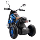 3-Wheel Electric Ride-On Motorcycle for Kids with Colorful Lights and Music - Blue B9