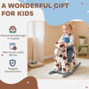 Rabbit-Themed Rocking Horse with Realistic Neigh and Plush Comfort