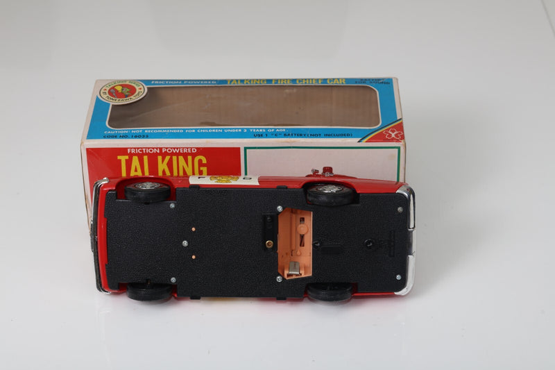 Vintage Japanese Friction-Powered Talking Police Car Toy