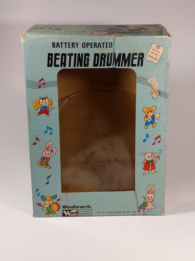 Vintage Battery Operated Panda Bear Drummer Toy with AI Features