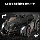 Lamborghini Veneno 12V 4WD Black Two-Seater Ride-On Car for Kids