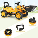 6V Excavator Ride-On Toy with Front Loader and Horn