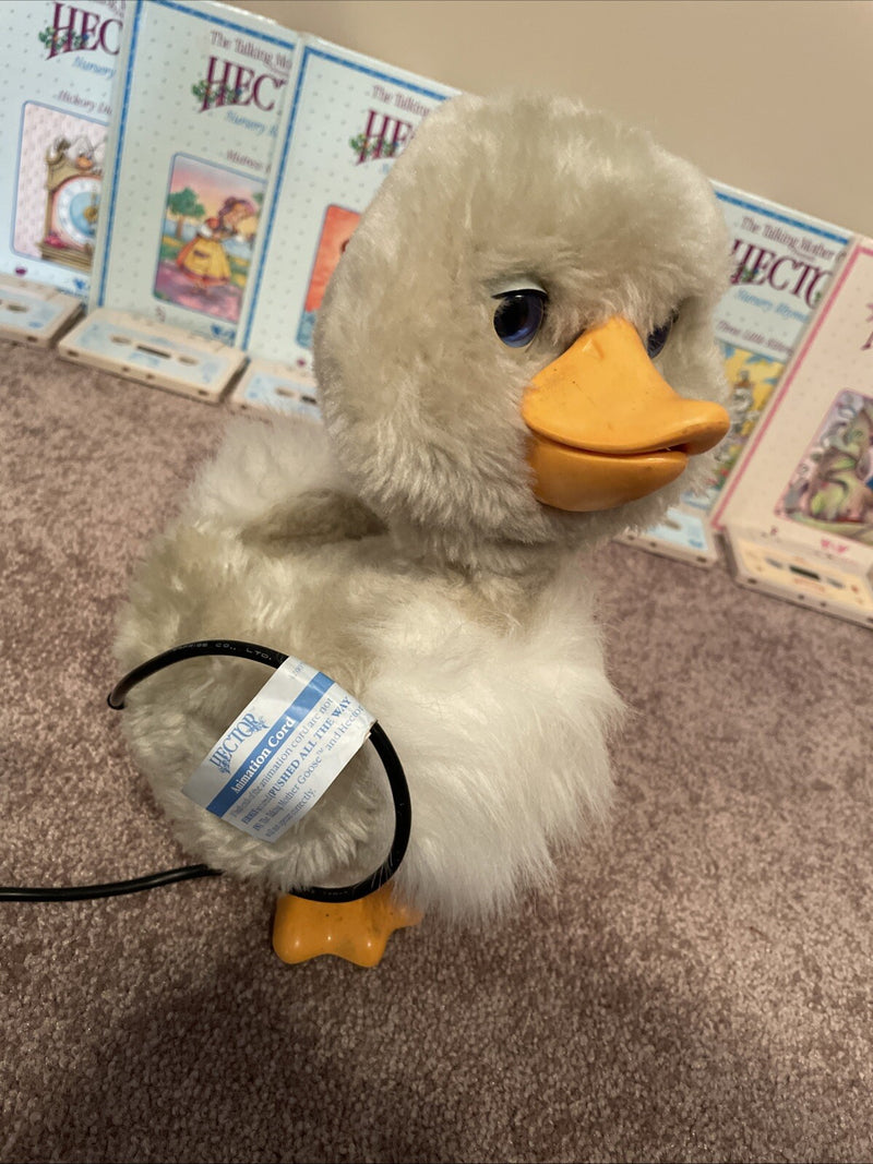 Worlds of Wonder Talking Mother Goose and Hector Set with 14 Cassettes, Books, and Clothing