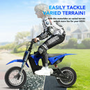 Easoger EM-ED01 36V Children's Electric Dirt Bike in Black and Blue