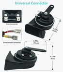 NEOGET 12V Dual-Tone Waterproof Car Horn Kit