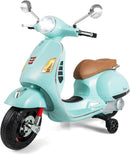 Licensed Vespa Toddler Ride-On Motorcycle with LED Lights and Training Wheels