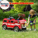 12V Electric Fire Truck Ride-On Car for Kids, Battery Operated Toddler Vehicle