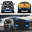 Set of 8 Blue LED Flashing Lights for 12-24V Truck Grills