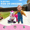 12V Electric Horse Toy with Carrot Accessory, Comb, and Animal Sounds