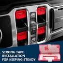Red Window Button Cover Compatible with 2018-2025 Jeep Wrangler JL Unlimited Sahara Rubicon