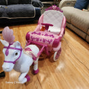 Huffy Disney Princess Magical Horse and Carriage 6V Ride-On Vehicle, Pink