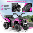 OLAKIDS 6V Pink Kids ATV with Spray Feature, Remote Control, and Storage Compartment