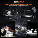 LEDMIRCY White LED Rock Lights - Set of 2 for Off-Road Vehicles, Trucks, Boats, ATVs, SUVs