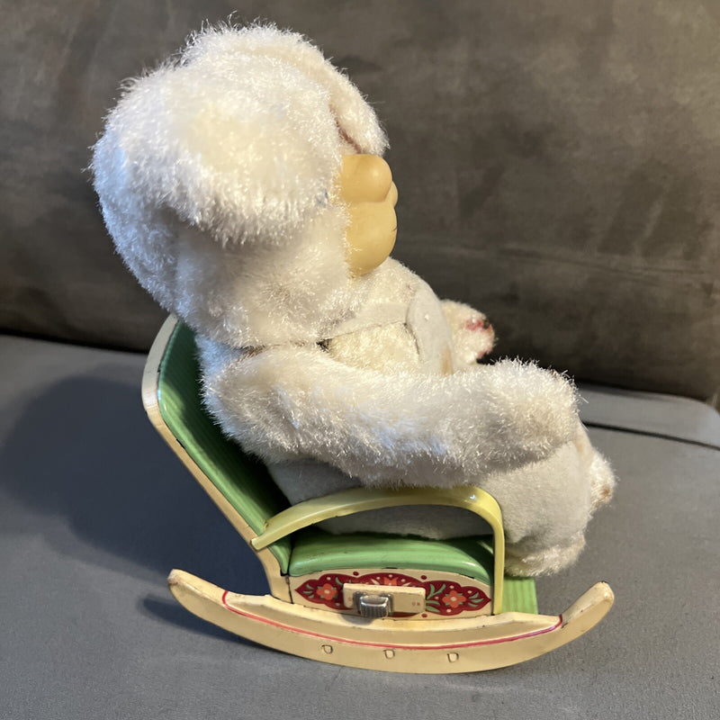 Battery-Operated 1950s Style Rocking Tin Bunny Telephone Toy