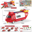 Firefighter Adventure Set: 6-in-1 Airplane and 7 Fire Truck Vehicles for Kids Ages 3-5
