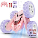 Vibrant 360° Pink and Purple Remote Control Stunt Car for Kids