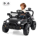 Black 12V Remote-Controlled Electric Truck for Kids