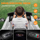 OROFULL 24V Chevrolet Electric Ride-On Car with LED Lights and MP3, White