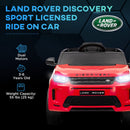 Licensed 12V Land Rover Kids Ride-On Car with Soft Start - Red