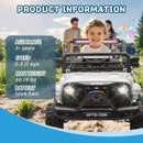 12V Remote-Controlled Electric Jeep Truck Toy for Kids in White