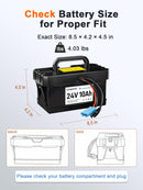 24V 10Ah Rechargeable Battery for Children's Ride-On Vehicles, Reliable Replacement Power Source