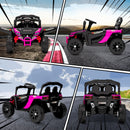 12V Pink Remote-Controlled Kids UTV Truck