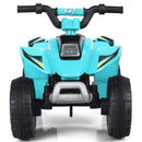 Electric 6V Blue Quad ATV Ride-On Toy with Forward and Reverse for Toddlers