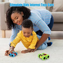 360° Rotating Blue Monster Truck Toy Cars for Kids (Set of 2)