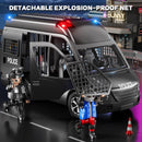 Lights & Sounds Friction Police Car Toy Truck for Kids Aged 3-12