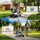 Qaba 24V White Golf Cart for Kids, 2WD 2-Seater with Remote Control, Sunshade, and Storage