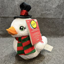 Gemmy Holiday Wobbling Christmas Duck Plush Toy - 10" Singing and Dancing 2015 Edition