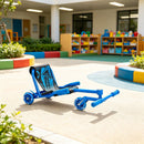Blue Ride-On Drift Scooter for Kids, Suitable for Ages 4+, 132 lbs Capacity, Indoor/Outdoor Use