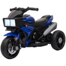 Boys Electric Battery-Powered Blue Motorcycle Trike Toy