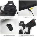 12V Electric Ride-On Car for Kids with Remote Control, Lights, MP3, and Opening Doors - White