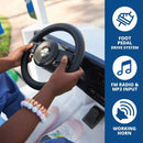 FLYBAR ELECTRIC RIDE-ON TRUCK: POWERED TOY FOR KIDS AGES 3-5, 60LB - WHITE