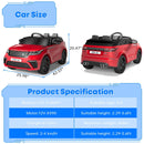 12V Licensed Land Rover Electric Ride-On Car for Kids with Remote Control Toy
