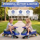 Rechargeable 2 in 1 Blue Wiggle Car with Pedal for Kids